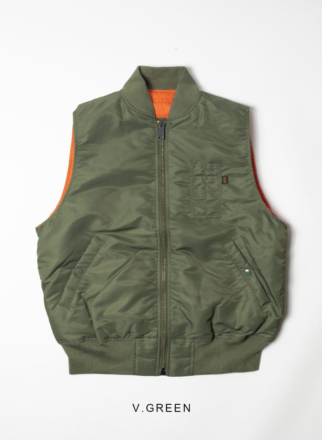 alpha ベストタイプ　MA-1 フライトジャケット ALPHA(アルファ)MA-1 DOWN VEST ダウンベスト フライト