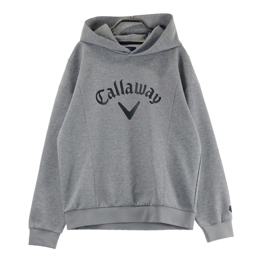サイズ L CALLAWAY キャロウェイ ビッグロゴプリント 長袖パーカー グレー系 240101381579 ゴルフウェア メンズ ストスト