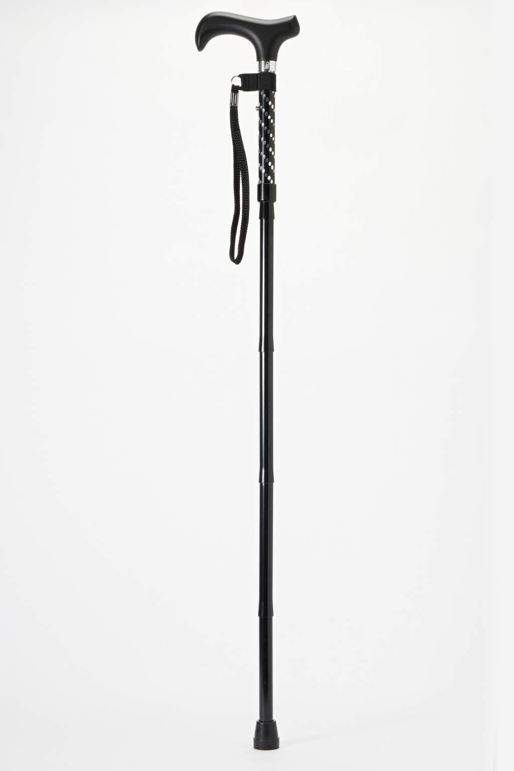 数量 Merry Sticks メリースティックス スターライト 折りたたみステッキ 杖 ブラック STEELWINDOWSANDDOORS_COM