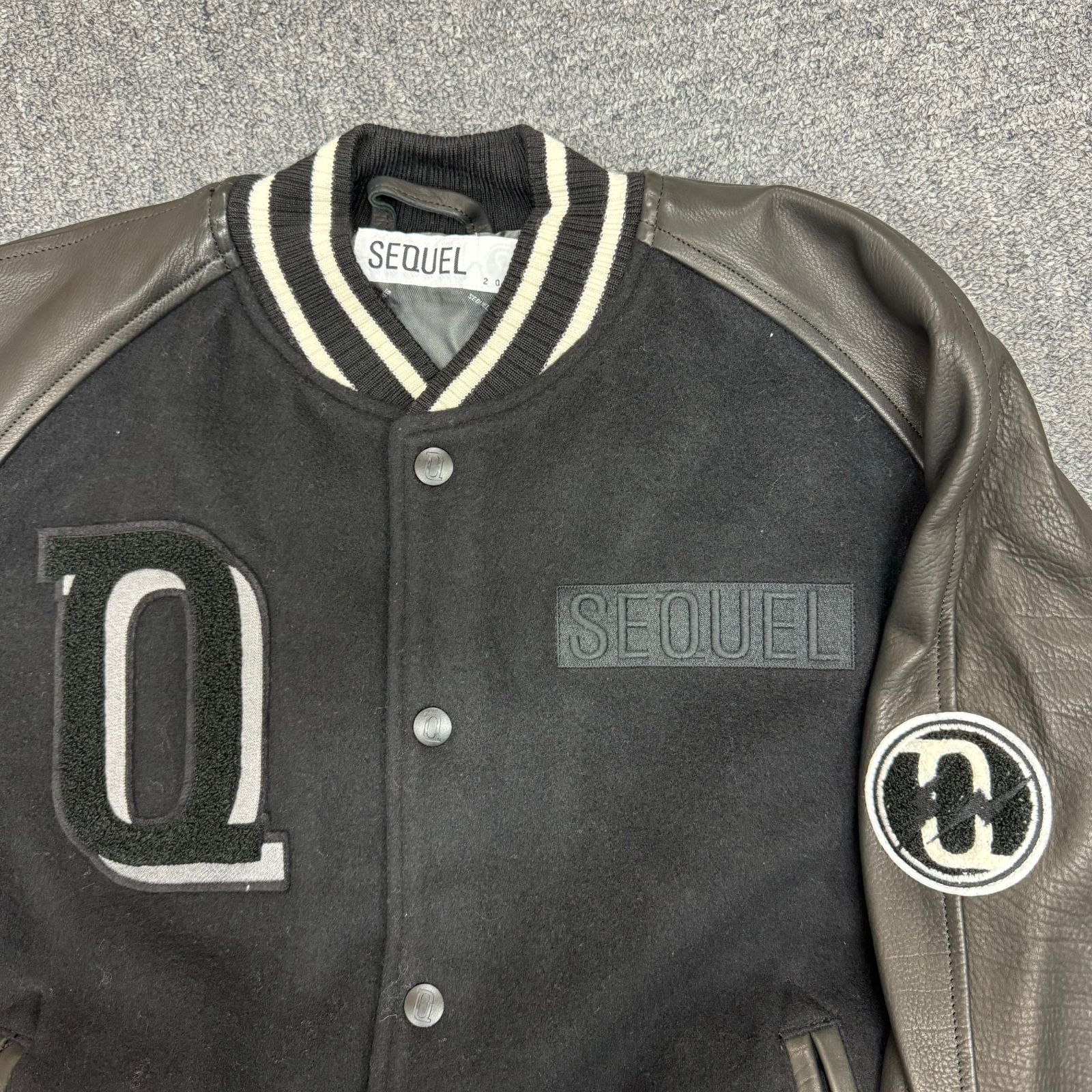 定価220000円 新品 SEQUEL 20AW STADIUM JUMPER SQ-20AW-JK05 レザー 