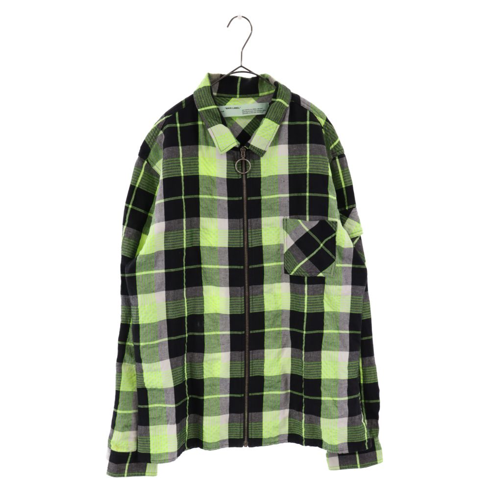 OFF-WHITE (オフホワイト) Diag Zip Check Shirt ジップアップ