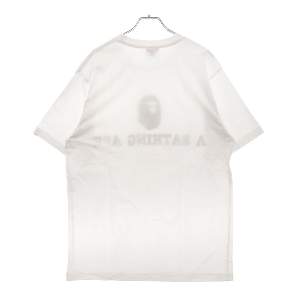 【人気Lサイズ】アベイシングエイプ デカロゴ サルカモ 半袖Tシャツ 白 A BATHING APE (アベイシングエイプ) サルカモ柄 フロント