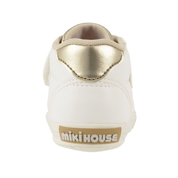 【入荷極小！新作】ミキハウス　mikihouse　セカンドベビーシューズ　15.0cm　白（01） 留め金調節