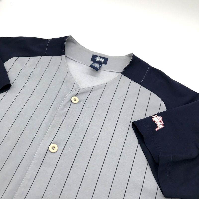 STUSSY ストライプゲームシャツセットアップ　ステューシーoldstussy STUSSY ストライプゲームシャツセットアップ ステューシー