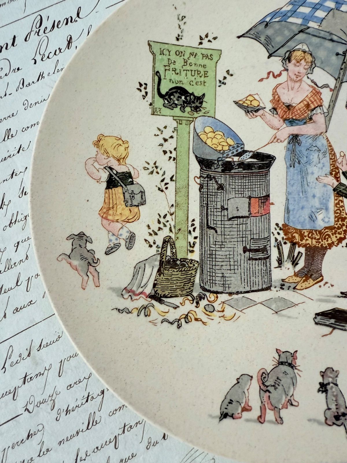 B1 アンファンリシャール サルグミンヌ フランスアンティークプレート