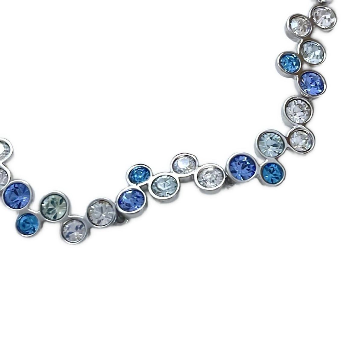 ✨美品✨スワロフスキー ブレスレット ブルー×クリア ストーン 箱付き SWAROVSKI(スワロフスキー) ブレスレット美品 - シルバー×ブルー