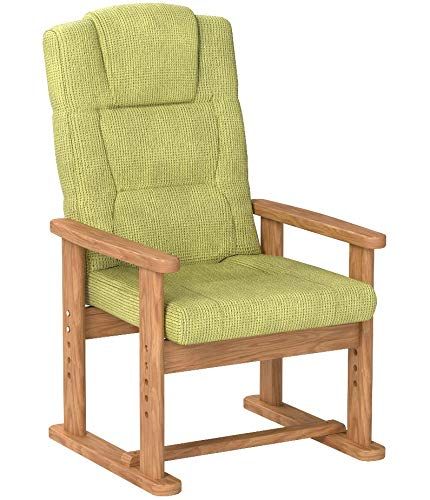 アイリスプラザ 椅子 座椅子 リクライニング ハイバック グリーン 幅約54×奥行約54 72×高さ約71 90cm YC-602HH