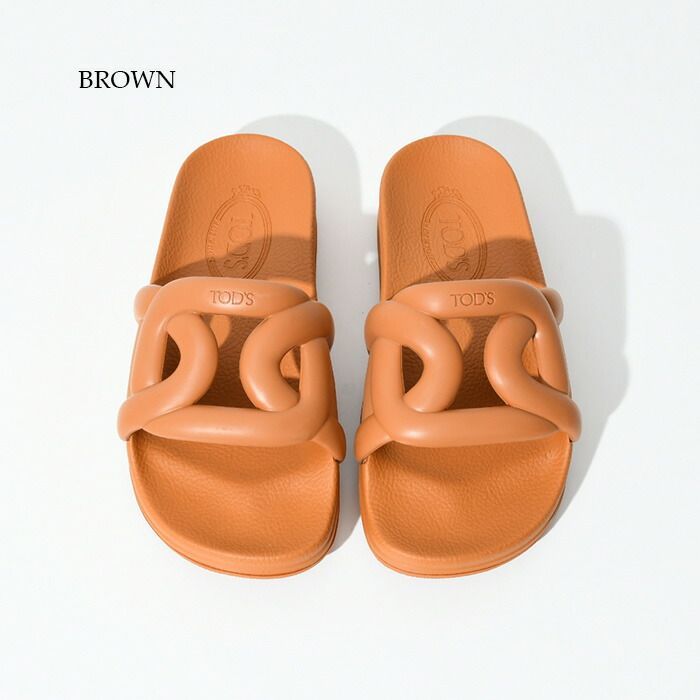 TOD'S ブラウン スライドサンダル TOD'S トッズ シューズ ラバースライド サンダル XXW13K0GO50SWM