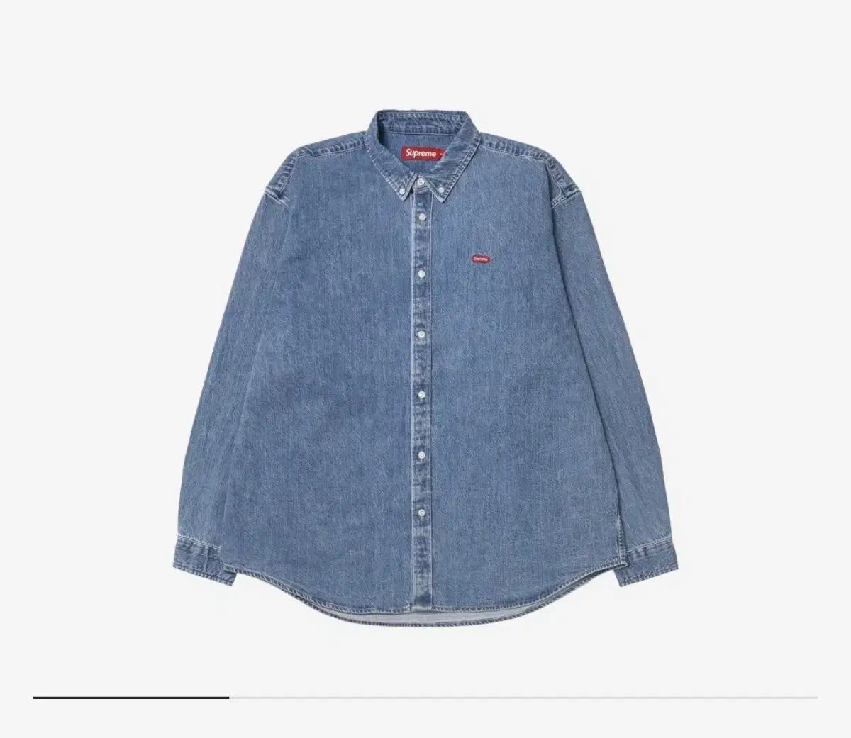 25SS Supreme シュプリーム スモール ボックス デニム シャツ ウォッシュド インディゴブルー M