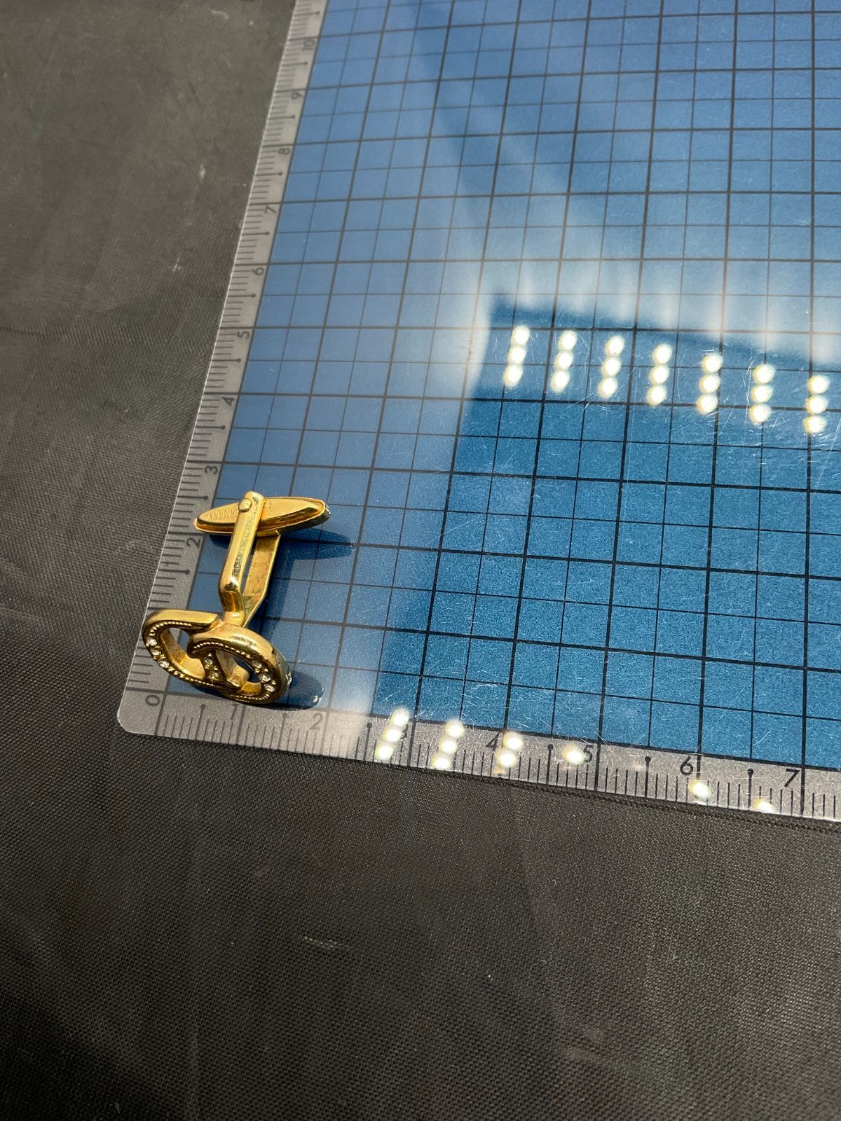  クリスチャンディオール カフス ライトストーン カフリンクス 小物