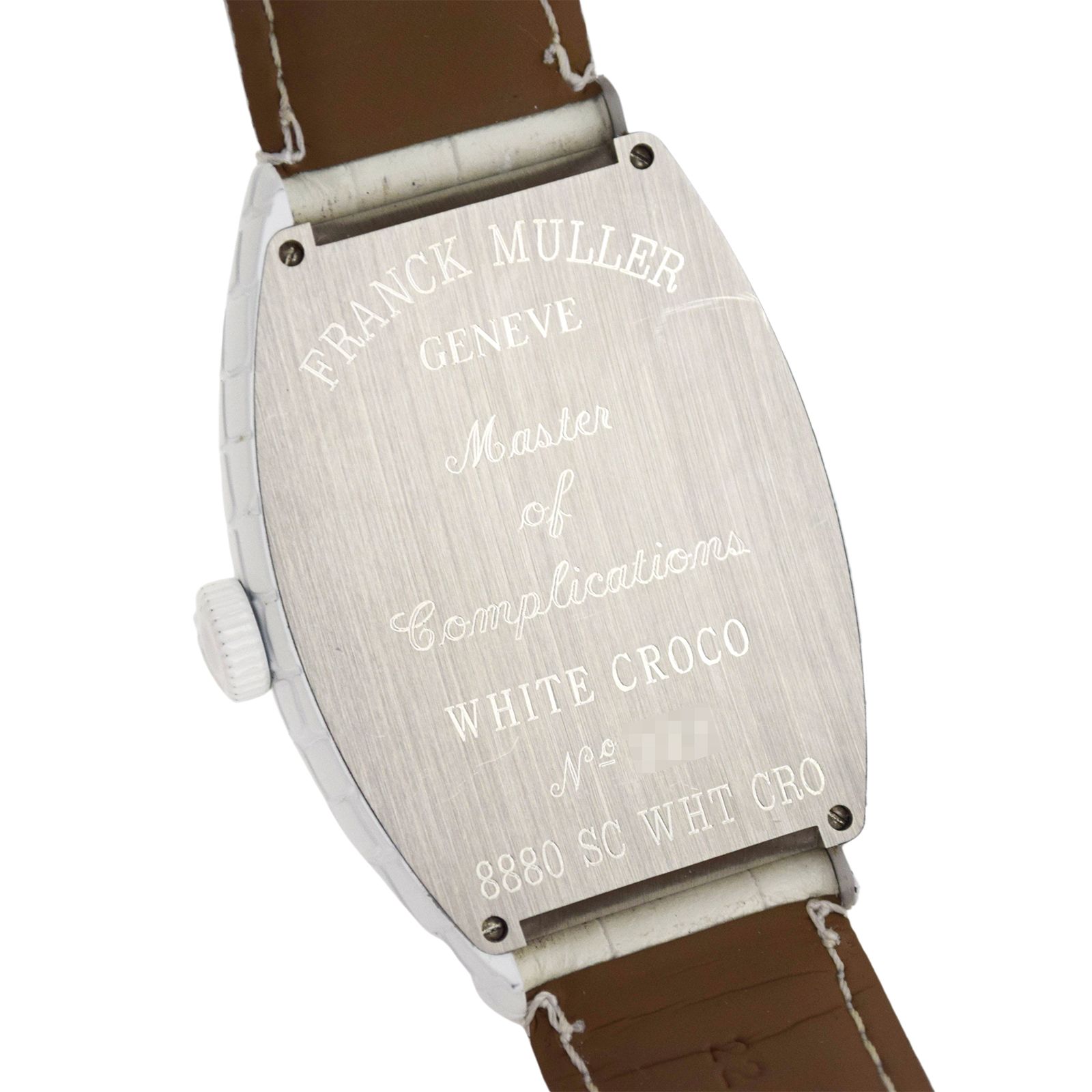 プラチナローター フランクミュラー トノーカーベックス ホワイトクロコ 8880SCWHT CRO メンズ腕時計
