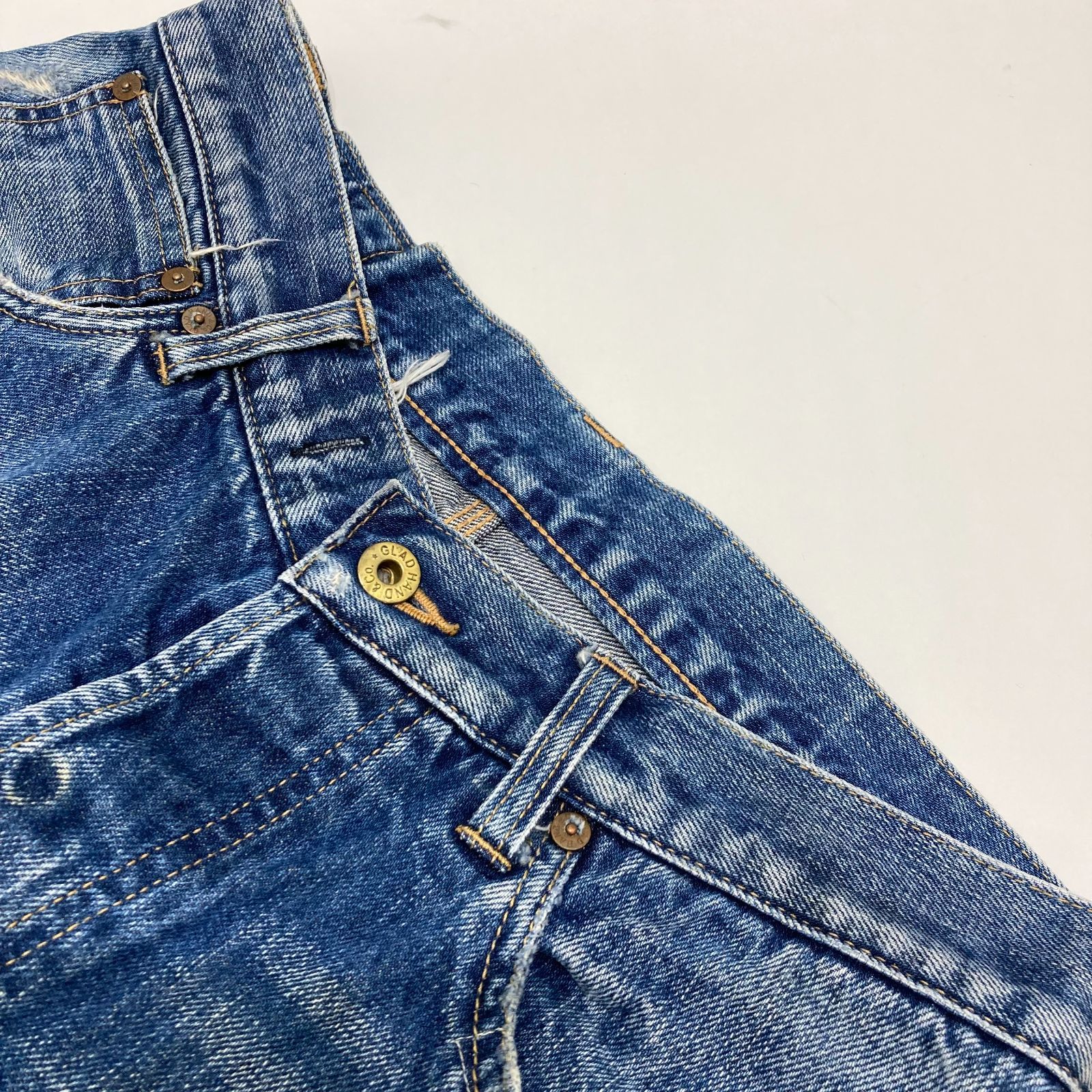 BY GLAD HAND ダメージデニムパンツ BYGH-16-SS-31 インディゴ
