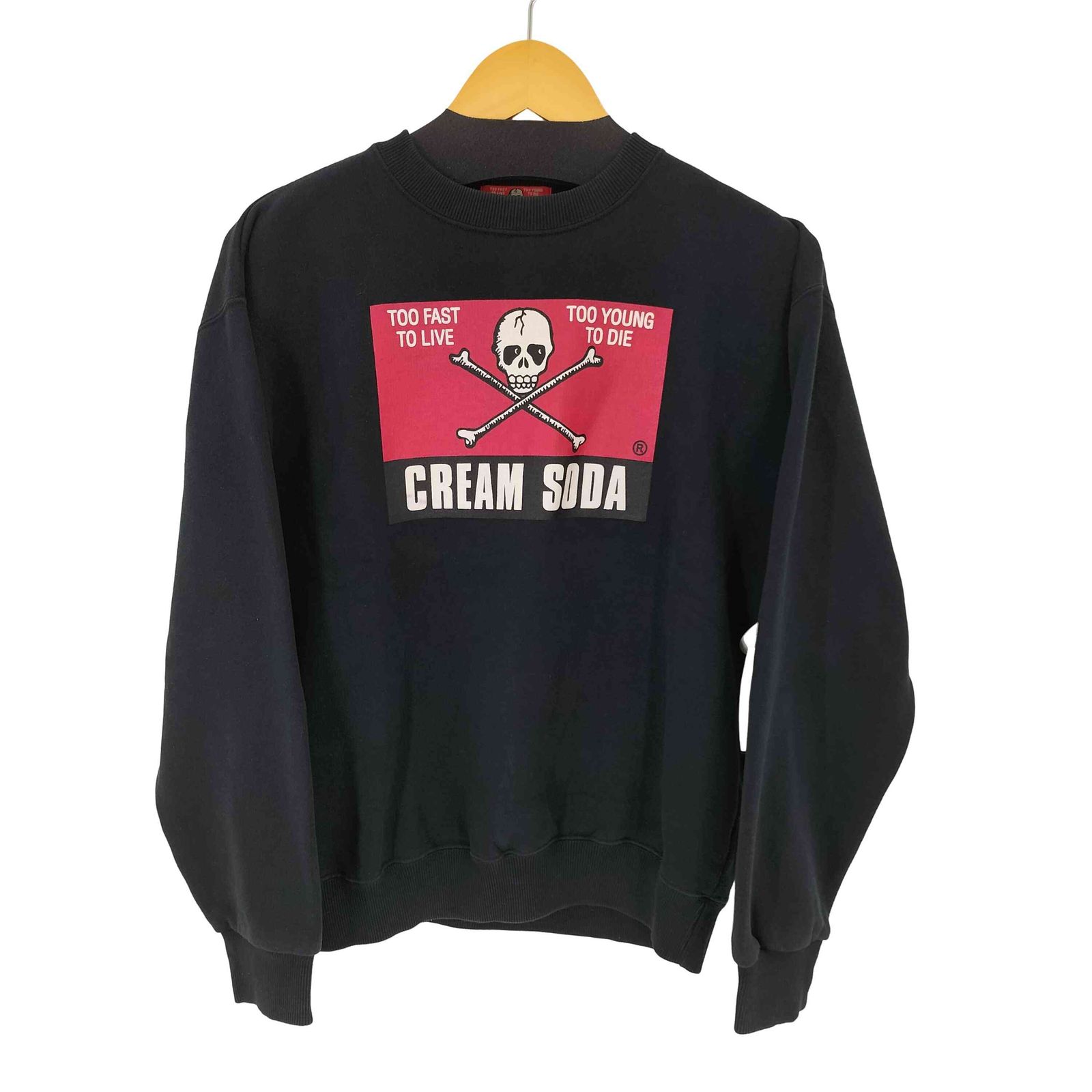 クリームソーダ CREAM SODA 角ドクロ クルーネックスウェット メンズ