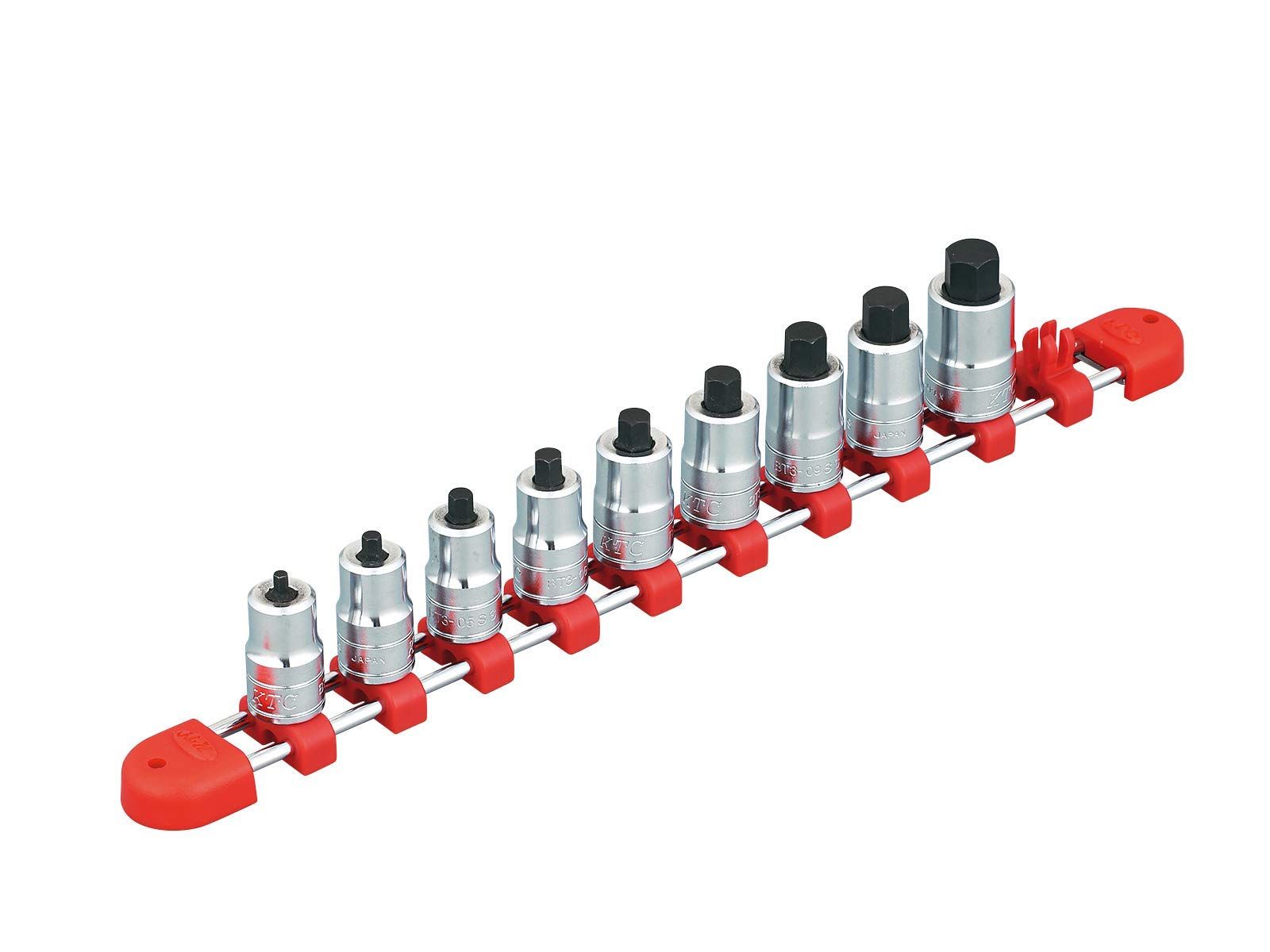 京都機械工具 KTC 9.5mm 3|8インチ ショートヘキサゴン ビットソケット セット 9個組 TBT3S09H