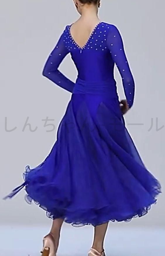 ダンスウェア ラテンダンス 舞台 発表会 ダンス衣装 社交ダンス 社交ダンスドレス モダンダンス ストーン オーダーメイド LLC-HASEGAWATOSO_COM