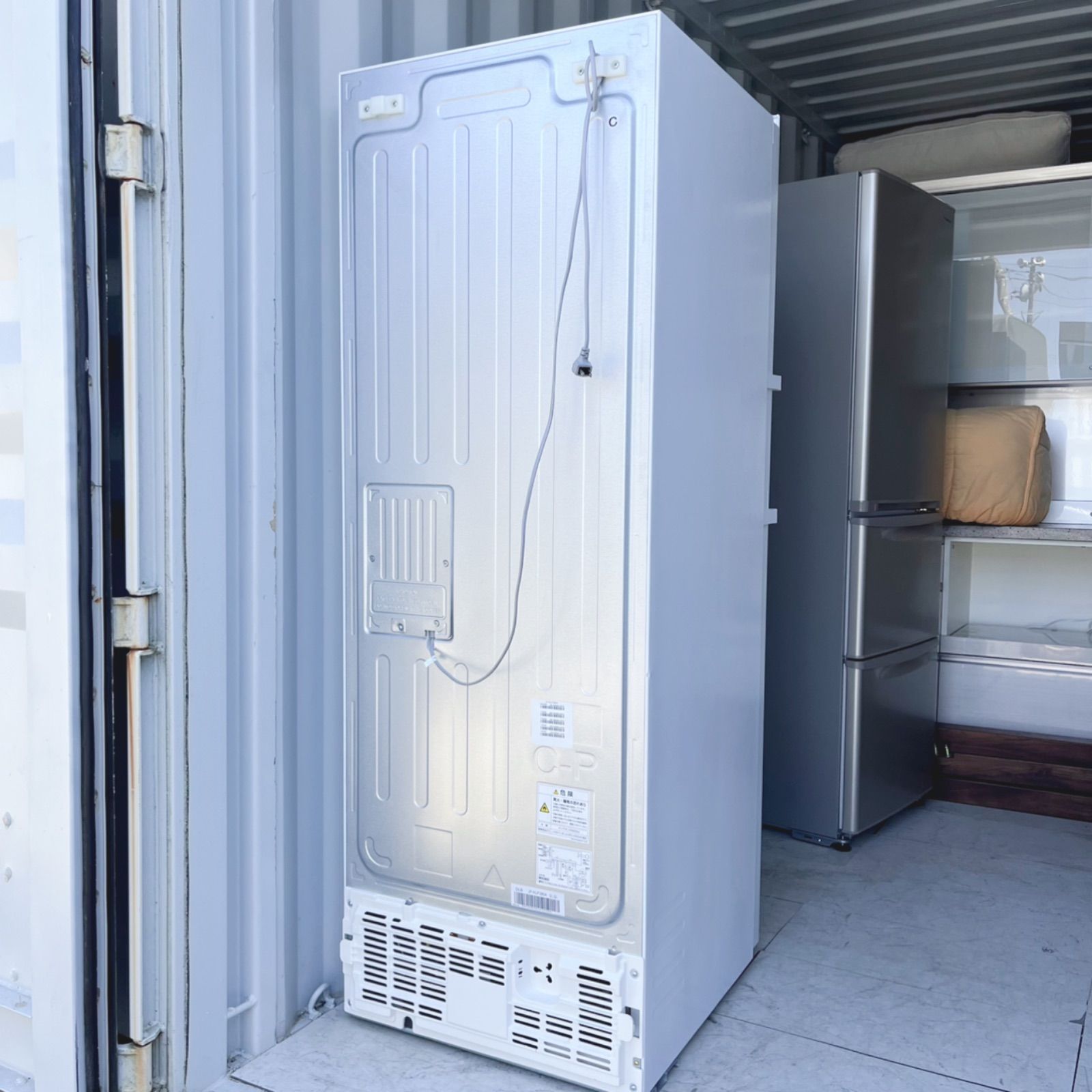 取付無料！タッチパネル搭載クリアホワイト大容量前開きワンドア冷凍庫！洗濯機 取付無料！タッチパネル搭載クリアホワイト大容量前開きワンドア