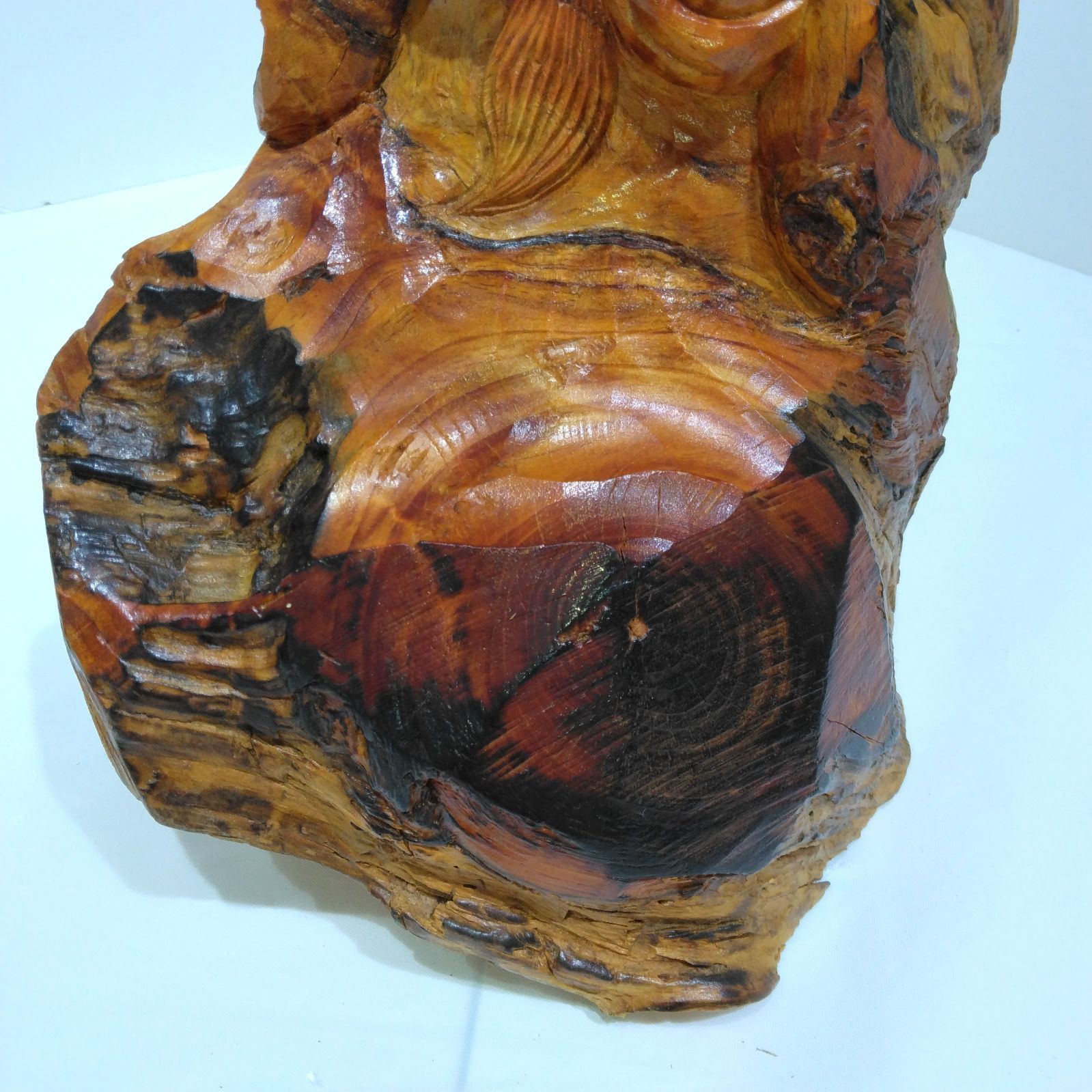 木彫り 寿老人】縁起物 一刀彫 彫刻 飾り物 置物 銘あり A355 - メルカリ