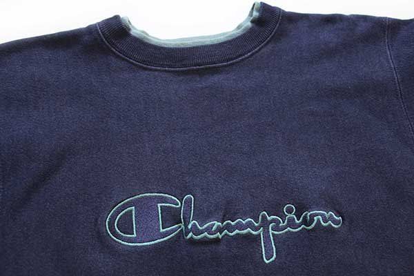 90s USA製 Championチャンピオン スクリプト ビッグロゴ刺繍