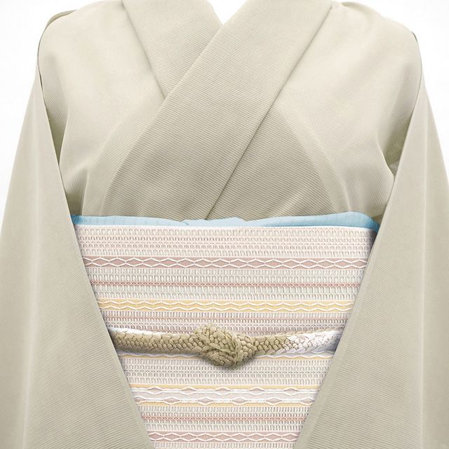 新古品】 夏物 名古屋帯 未使用 正絹 本場筑前博多織 紗 全通