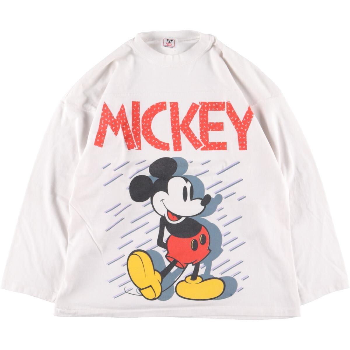 90年代 THE DISNEY CATALOG MICKY MOUSE ミッキーマウス キャラクタープリントロングTシャツ ロンT USA製 メンズXL ヴィンテージ /eaa349592685cm身幅