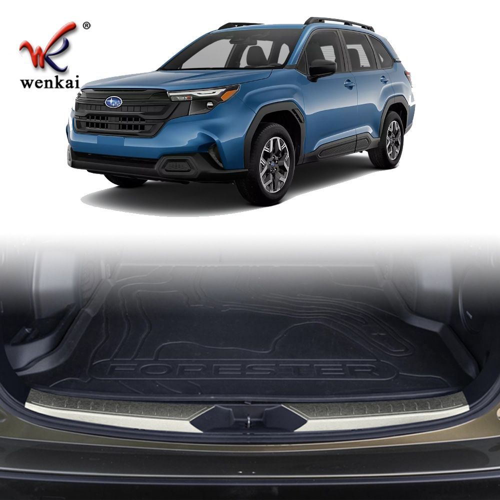 スバル 25年式 フォレスター 後バンパー 内蔵ステンレスガードプレート メッキ装飾 304ステンレス製 2ピースセット