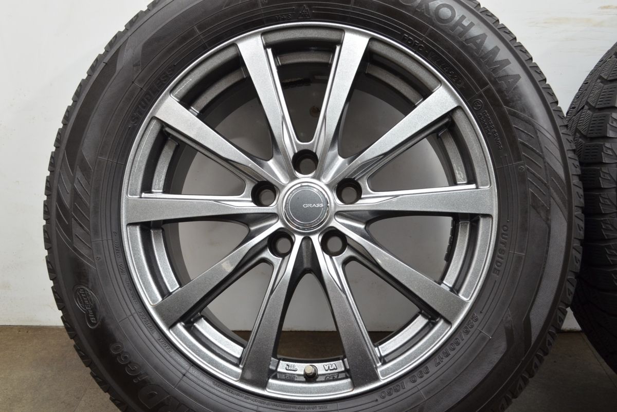 交換用に GRASS 17in 7J 38 PCD114.3 ヨコハマ アイスガード iG60 225 60R17 アルファード ヴェルファイア カローラクロス FFCRYSTALESIA_COM