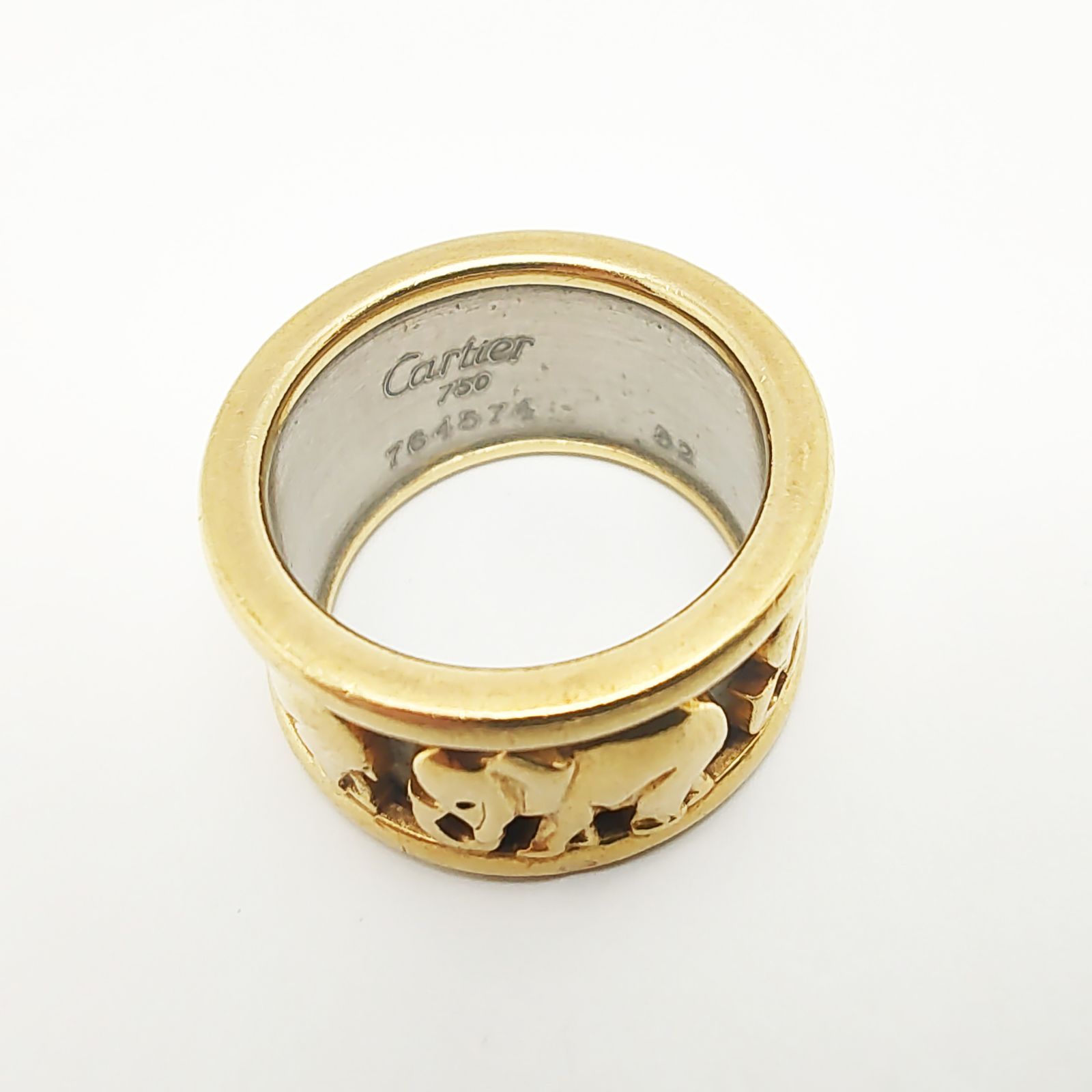 カルティエ ファラオン エレファント リング 18金 K18 750 ホワイト