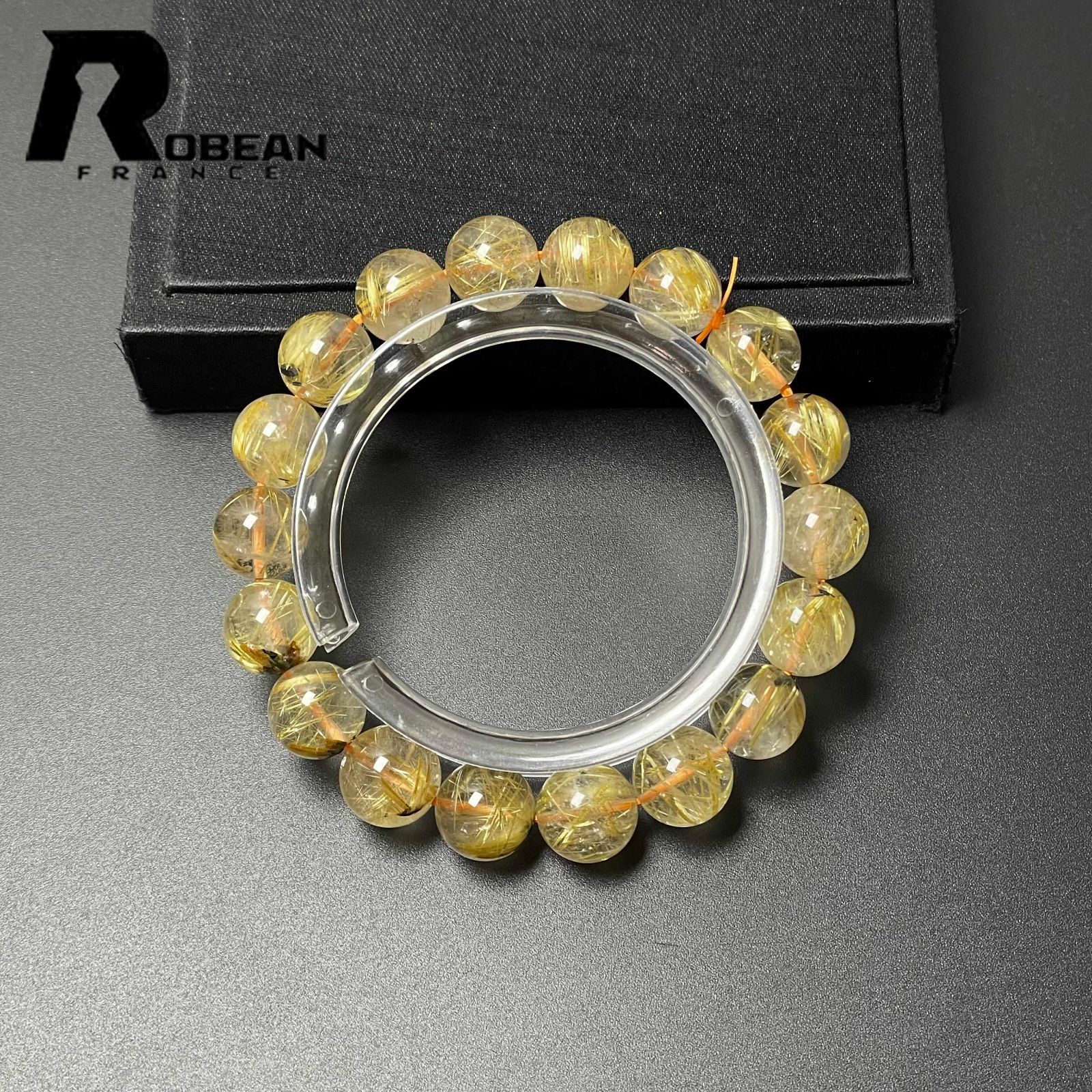 限定一点】 逸品 EU製 ☆ROBEAN・太陽花タイチンルチル☆黄金針水晶 金