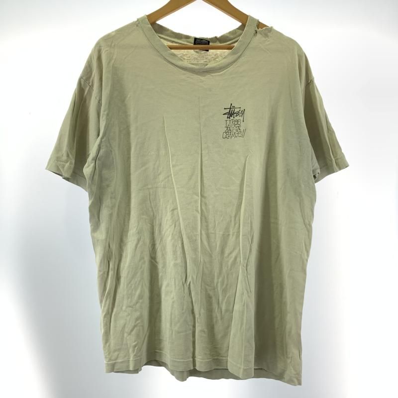 80s STUSSY エレファント Tシャツ サイズXL 黒タグ △破れ ステューシー 19
