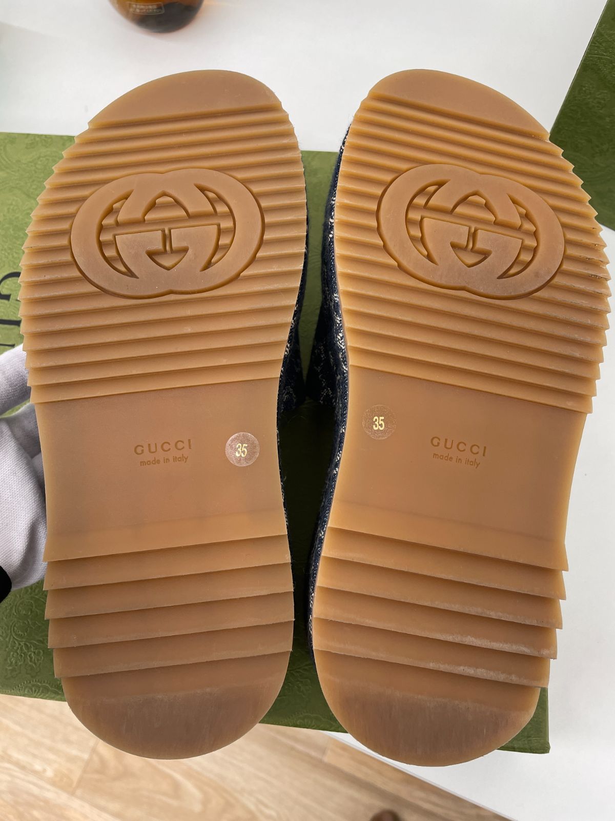 GUCCI デニムサンダル★大丸購入美品☆最終値下げ GUCCI デニムサンダル☆大丸購入美品☆最終値下げ - メルカリ