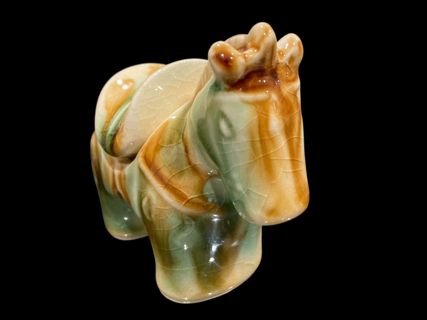 茶道具 三彩馬香合 茶器 香道具 香合 工芸 古美術 骨董 アンティーク