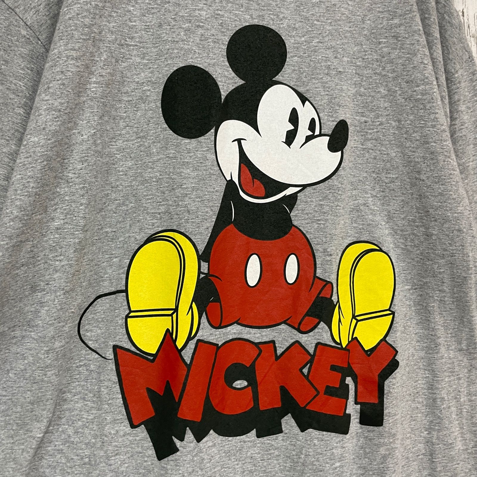 USA古着 海外 DISNEY ディズニー Tシャツ グレー L オールドミッキー