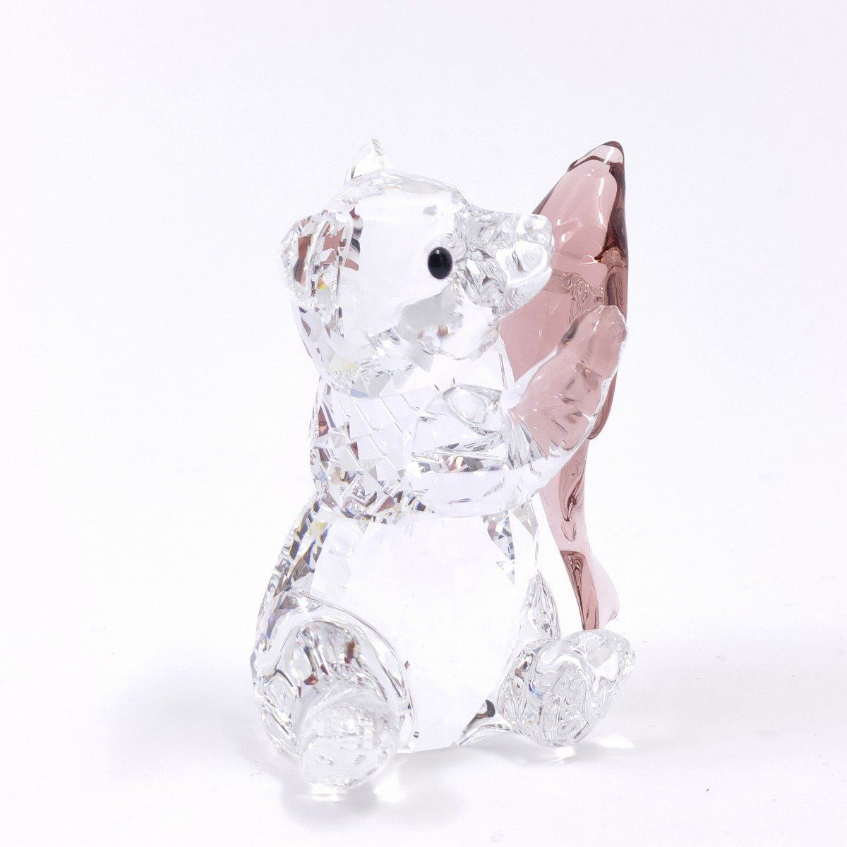 SWAROVSKI スワロフスキー クマと魚 置物 クリスタル【いおき