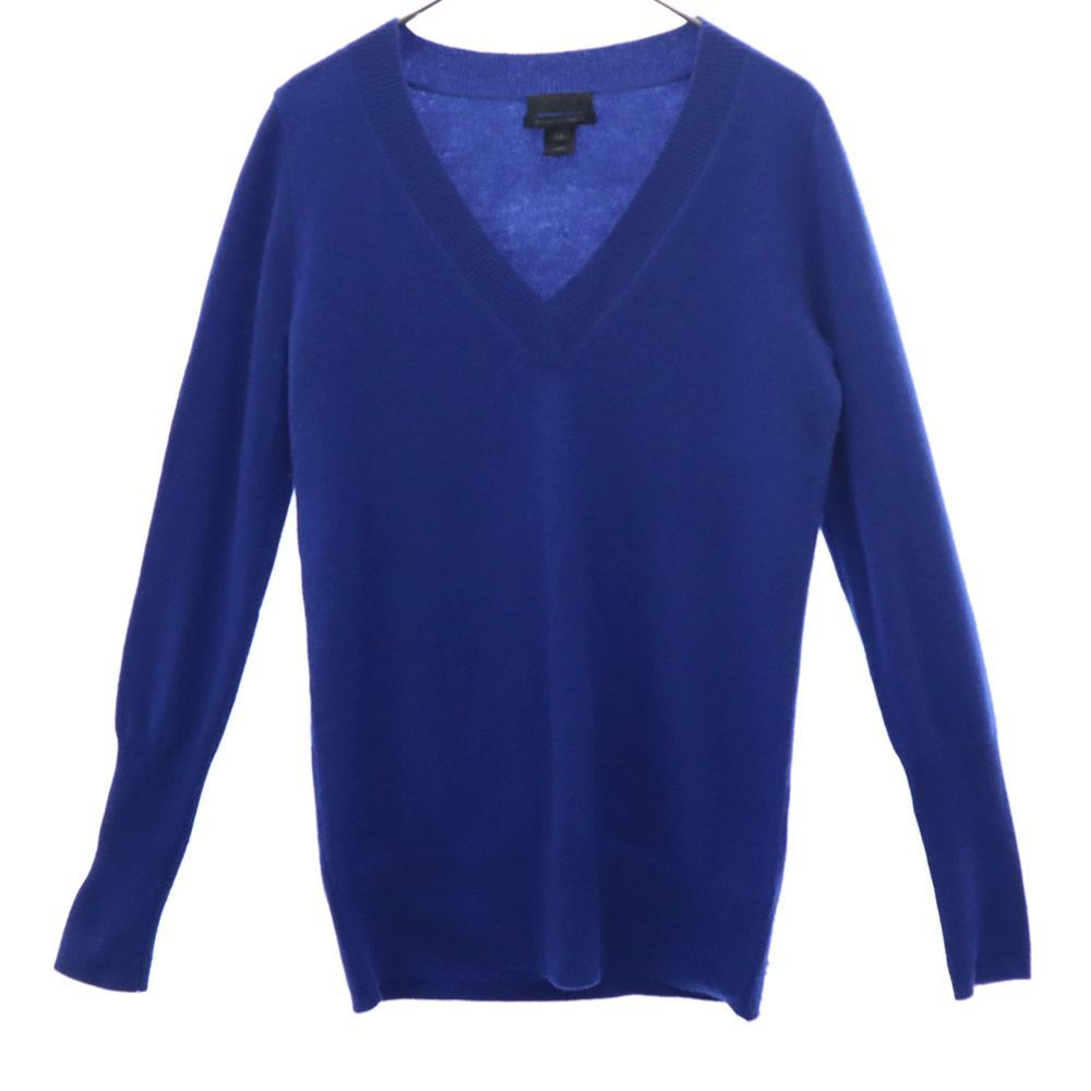 ジェイクルー 長袖 カシミヤ100％ Vネック ニット XS ブルー J.CREW 