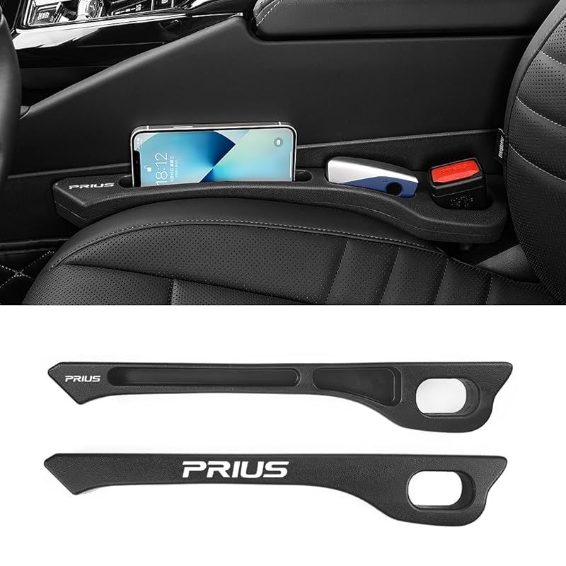 【トヨタ プリウス 専用】隙間クッション 厚型 プリウス 専用ロゴ 隙間埋め 車用 シートサイド クッション PRIUS カスタム 60系 50系 40系 30系 20系 α 適用 正・裏面取付可 シート コンソール 隙間収納 落下防止 小物入れ 内装パーツ
