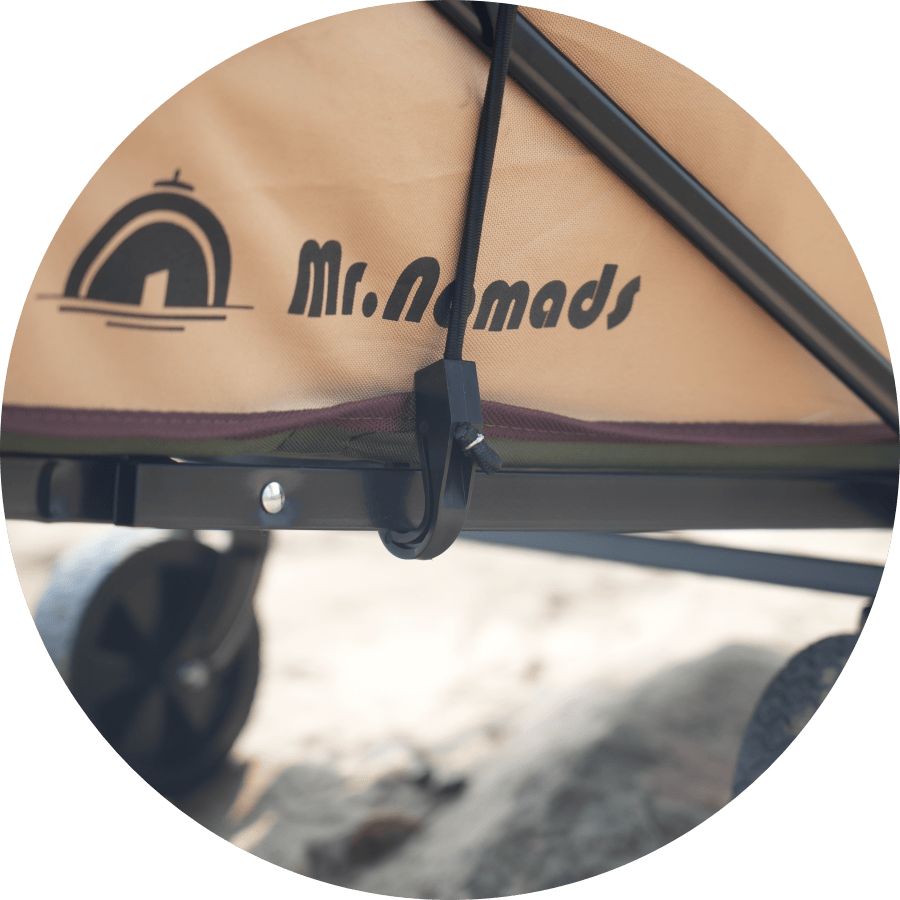 MR. NOMADS 【ラグビー日本代表使用メーカー】 キャリーワゴン キャリーカート 【ブレーキ付】 軽量 大容量 140L可能 耐荷重100kg  コンパクト ワンタッチ収納 高耐久 4輪 折り畳み 子供 ペット散歩 釣り 撮影 (KW006)