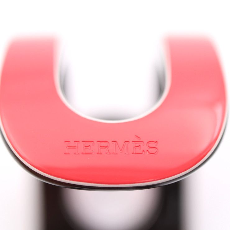 HERMES エルメス ヴァリアシオン バングル ラッカーウッド ピンク系