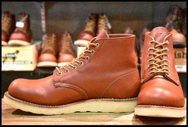8.5D 08年 レッドウィング 8166 アイリッシュセッター 赤茶 オロラセット プレーントゥ 編み上げ ブーツ redwing HOPESMORE FD474