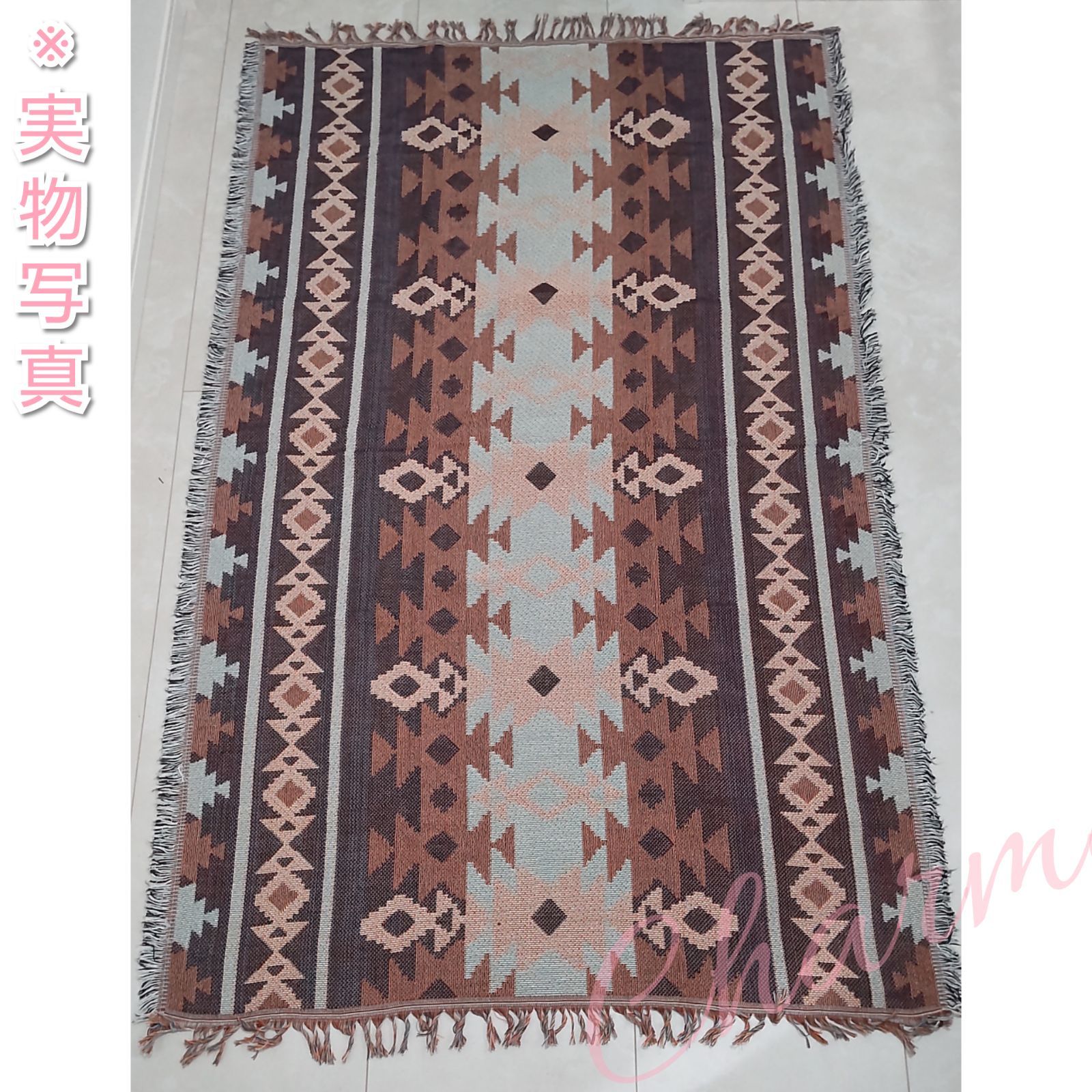 La deco ラ・デコ THROW シルクコットンマルチカバー ラグ
