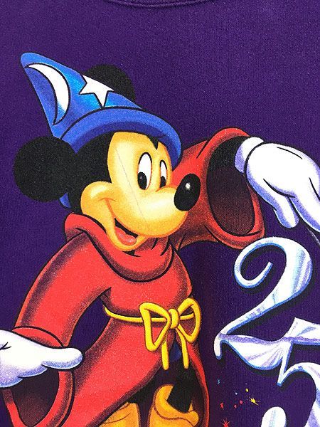 古着 90s USA製 Disney World ミッキー ファンタジア 25th