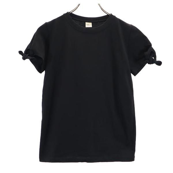 ロンハーマン 日本製 袖リボン 半袖 Tシャツ XS 黒 Ron Herman