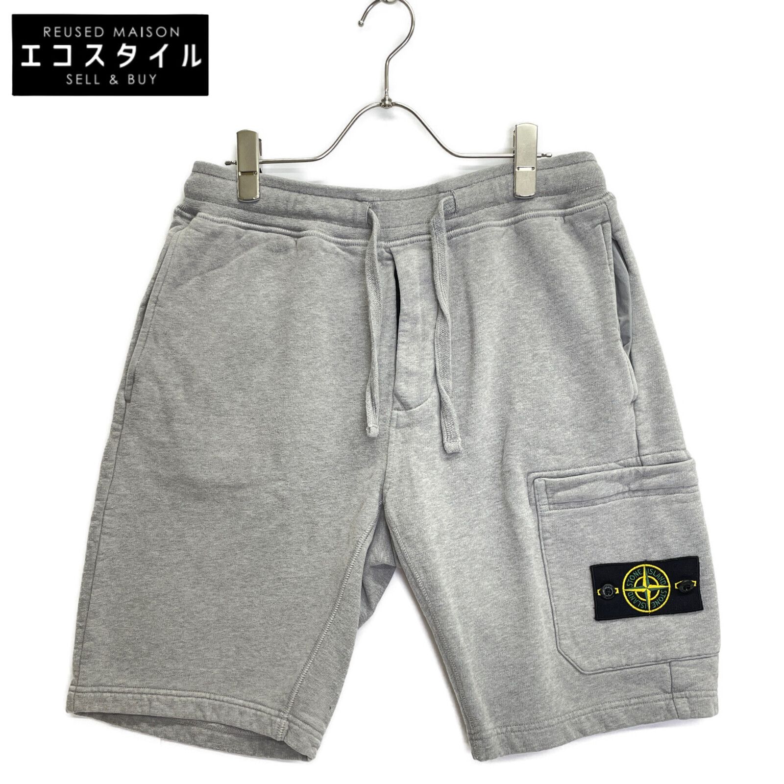 ストーンアイランド スウェット ハーフパンツ グレー S STONE ISLAND ストーンアイランド グレー スウェット生地 ハーフ