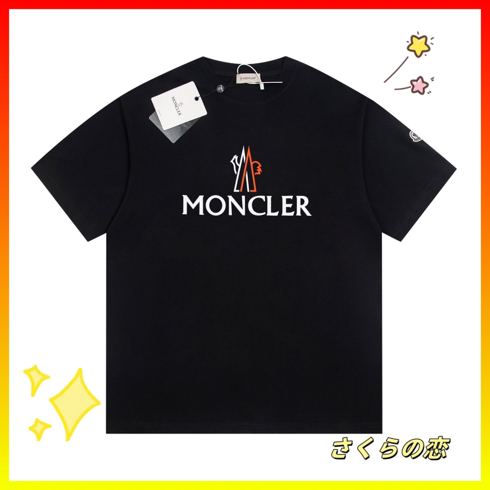 MONCLER モンクレール 定番ロゴロゴ半袖Tシャツ男女同型 - メルカリ