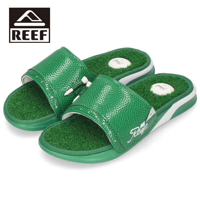 Sandals Men's Slide Sandals Shower Sports Sandals CJ6301 Reef Reef MULLIGANSLIDE Golf Golf Ball Artificial Turf Green