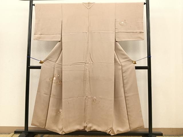 平和屋着物□付下げ 駒刺繍 葡萄蔦の葉文 金彩 正絹 逸品 平和屋着物□付下げ 駒刺繍 葡萄蔦の葉文 金彩 正絹 逸品