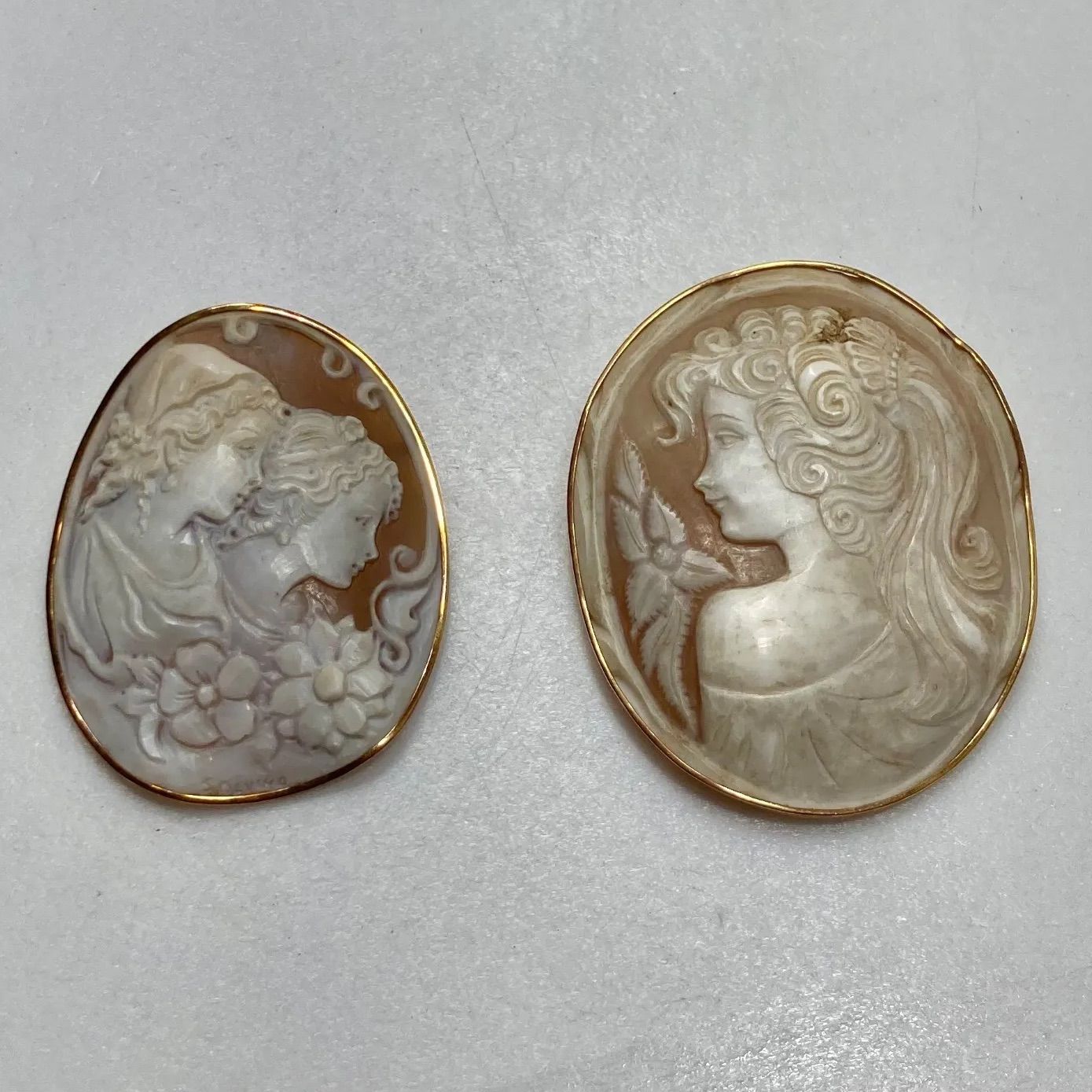 Cormalおまとめ2点KS-095【ジョヴァンニ・トゥルコ】シェルカメオ Cormalおまとめ2点KS-095【ジョヴァンニ・トゥルコ】シェルカメオ