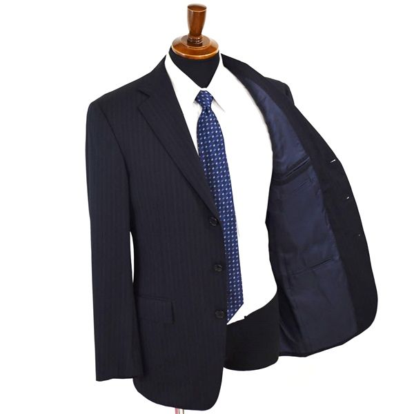 美品　エルメネジルドゼニア　スーツ　M相当 ブラック系　3ピース　ロゴボタン Yahoo!オークション -「エルメネジルドゼニア スーツ 54」(え