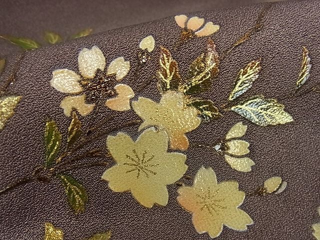 平和屋2□漆工芸作家 金森一博 訪問着 枝垂れ桜 暈し染め 金彩 逸品