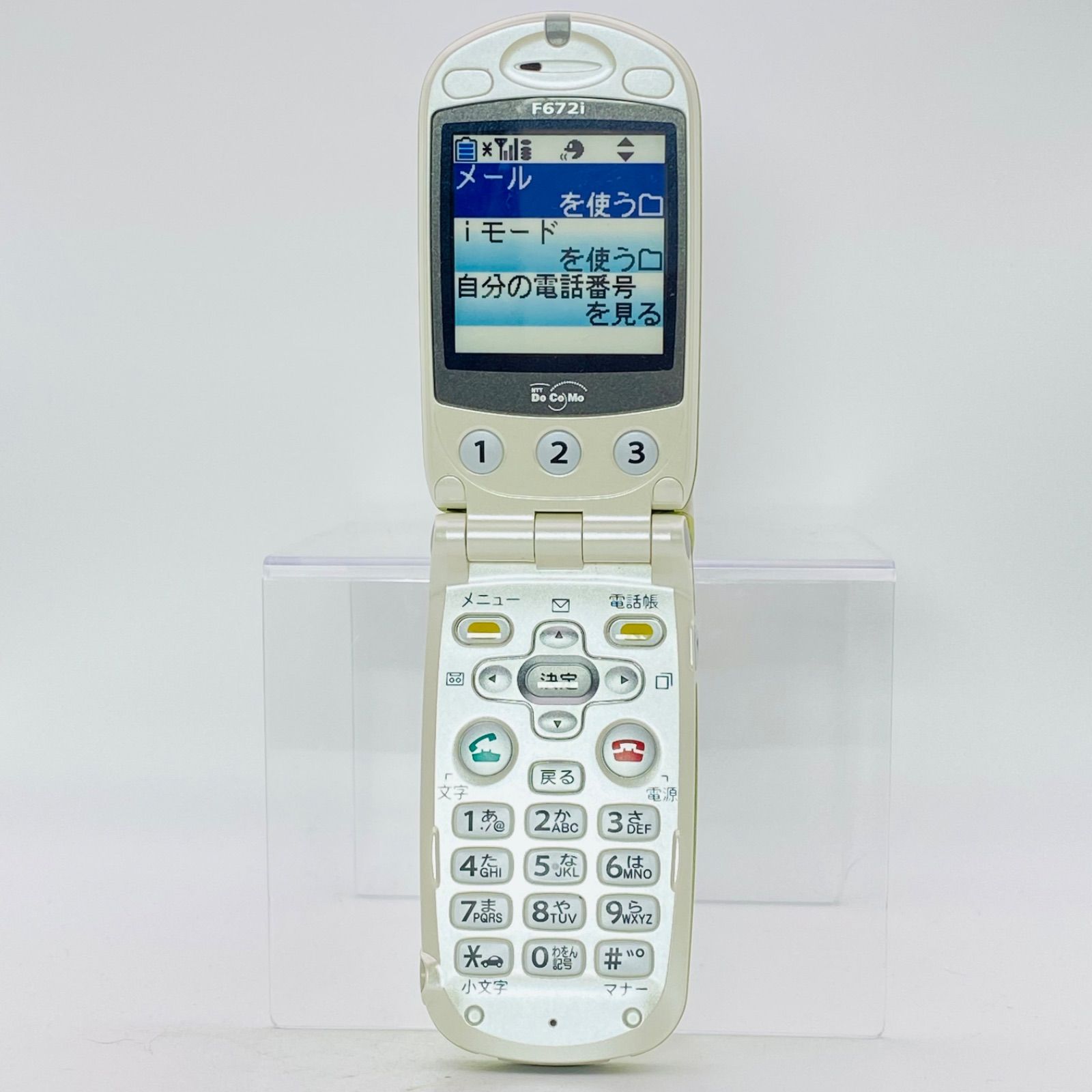 docomo F672i ナチュラルグリーン モックアップ 模型 - メルカリ