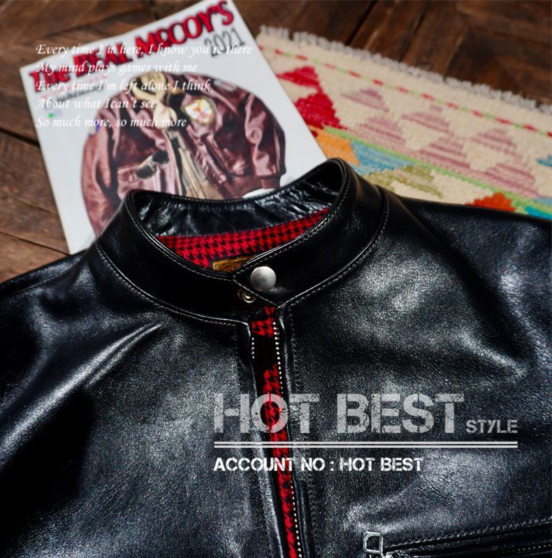 1.3mm ホースハイド 60'sカフェレーサー シングルライダース メンズ 革